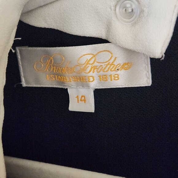 Brooks Brothers Vintage 80s Wool Jackie O Double Breasted Cost Dress Size 14 - Picture 6 of 8